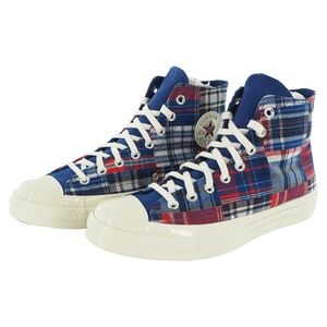 Converse Chuck 70 High "Rush Blue" Plaid Sneaker